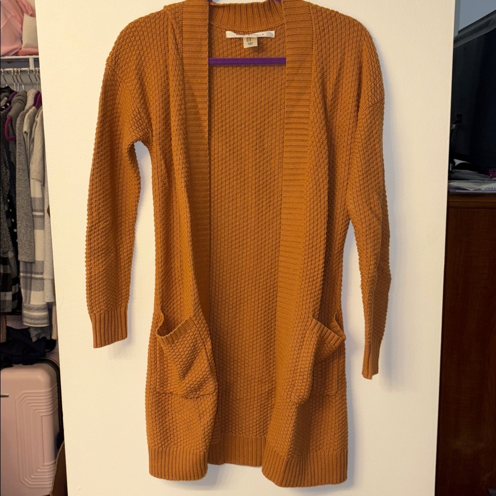 Max Studio Cozy Mustard Knit Cardigan